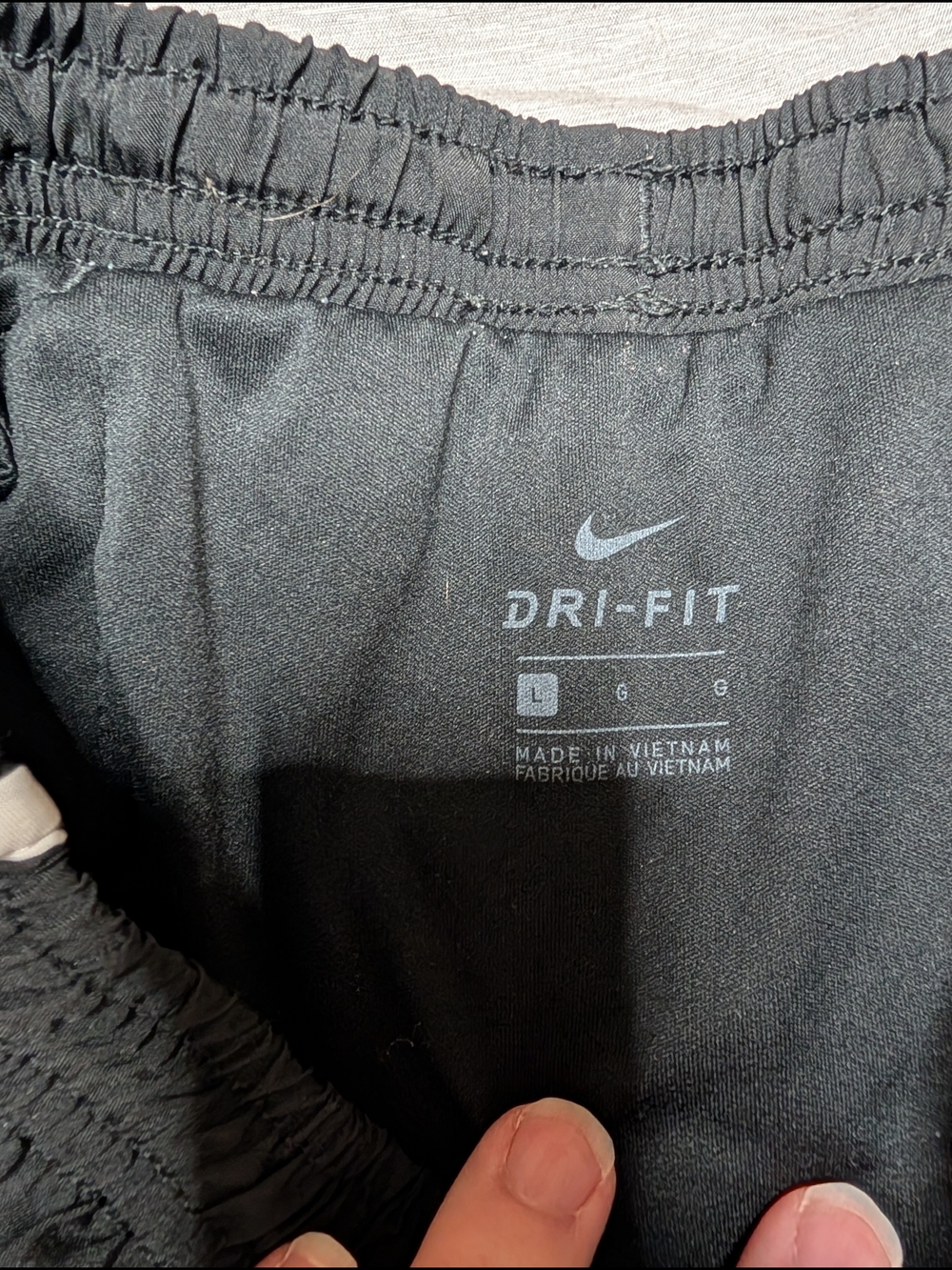 Nike Black Girls' Athletic Shorts with White Trim - Picture 2 of 2